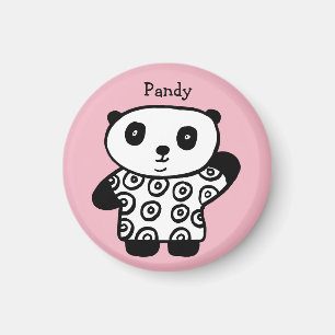 Personalisiert Pandy the Panda Magnet