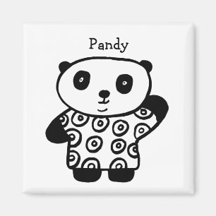 Personalisiert Pandy the Panda Magnet