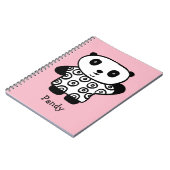 Personalisiert Pandy the Panda Notizblock (Linke Seite)