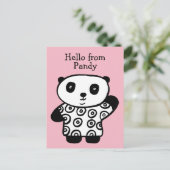 Personalisiert Pandy the Panda Postkarte (Stehend Vorderseite)