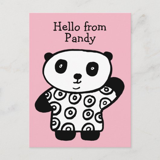 Personalisiert Pandy the Panda Postkarte (Vorderseite)