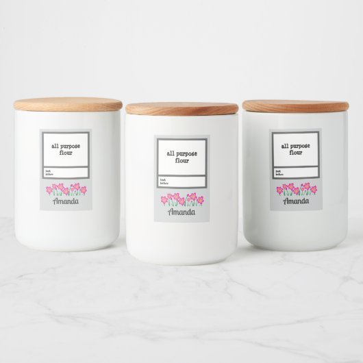 Personalisiert Pantry Essential Jar Lebensmitteletikett (Flaschen)