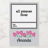 Personalisiert Pantry Essential Jar Lebensmitteletikett (Einzelnes Label)