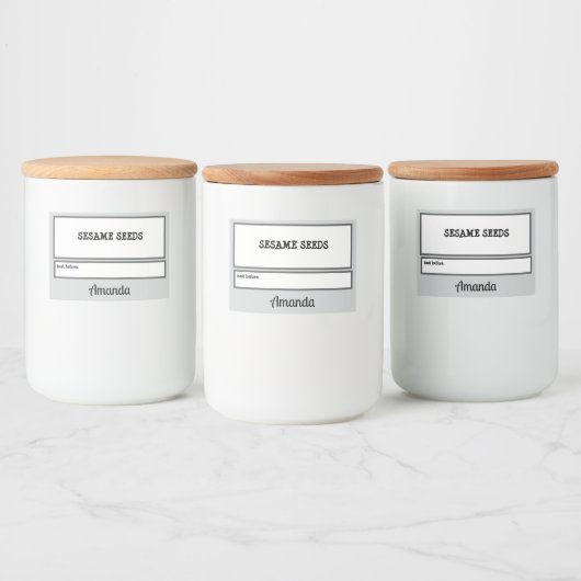 Personalisiert Pantry Essential Jar Lebensmitteletikett (Flaschen)