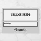 Personalisiert Pantry Essential Jar Lebensmitteletikett (Einzelnes Label)