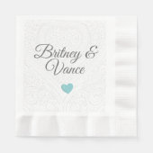 Personalisiert Paper Wedding Napkin Serviette (Vorderseite)