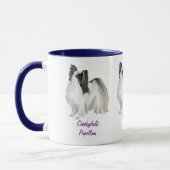 Personalisiert Papillon Dog Art Tasse (Links)
