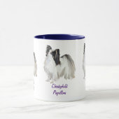 Personalisiert Papillon Dog Art Tasse (Zentrum)