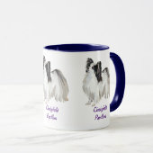 Personalisiert Papillon Dog Art Tasse (VorderseiteRechts)