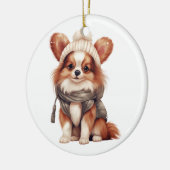 Personalisiert Papillon Dog Keramik Ornament (Links)