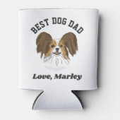 Personalisiert Papillon Puppy Dog Vater Individuel Dosenkühler (Vorderseite)