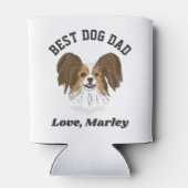 Personalisiert Papillon Puppy Dog Vater Individuel Dosenkühler (Rückseite)
