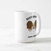 Personalisiert Papillon Puppy Dog Vater Individuel Kaffeetasse (VorderseiteRechts)