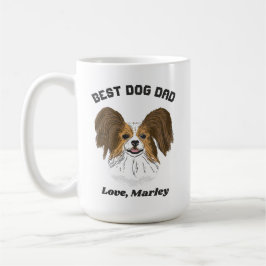 Personalisiert Papillon Puppy Dog Vater Individuel Kaffeetasse