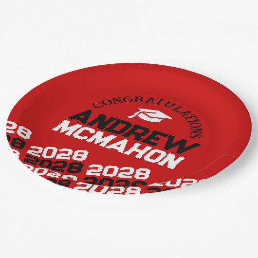 Personalisiert Pappteller (Schrägansicht)