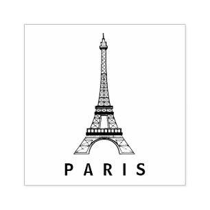 Personalisiert Paris Eiffel Tower Frankreich Vinta Gummistempel