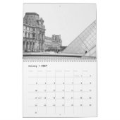 Personalisiert Paris Reisen Minimalistisch Schwarz Kalender (Jan 2027)