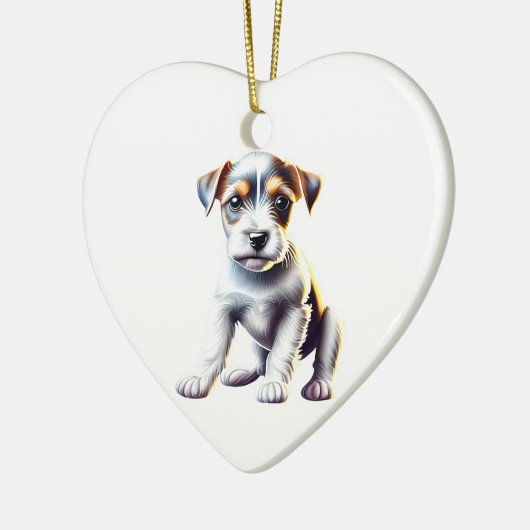 Personalisiert Parson Russell Terrier Puppy Keramik Ornament (Links)