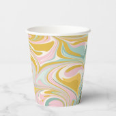 Personalisiert Pastel Abstrakt Graduation Party Pappbecher (Rückseite)