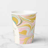 Personalisiert Pastel Abstrakt Graduation Party Pappbecher (Links)