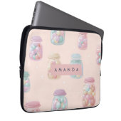 Personalisiert Pastel Candy Jar Pattern Laptopschutzhülle (Vorne Rechts)
