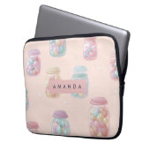 Personalisiert Pastel Candy Jar Pattern Laptopschutzhülle (Vorderseite Links)