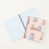 Personalisiert Pastel Candy Jar Pattern Notizblock (Innenseite)