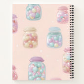 Personalisiert Pastel Candy Jar Pattern Notizblock (Rückseite)