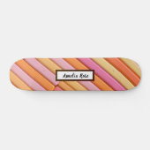 Personalisiert Pastel Geometric Abstrakt Skateboard (Horizontal)