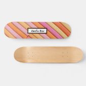 Personalisiert Pastel Geometric Abstrakt Skateboard (Horizontal)