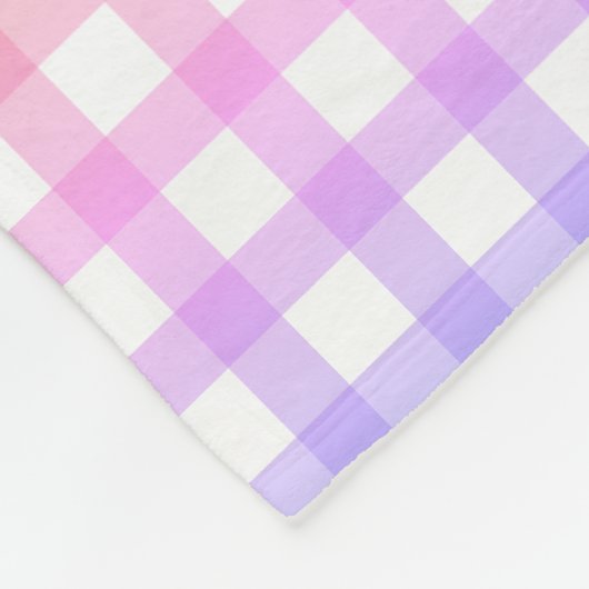 Personalisiert Pastel Gradient Gingham Blanket Pin Fleecedecke (Ecke)