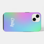 Personalisiert Pastel Gradient iPhone Hülle (Rückseite (Horizontal))