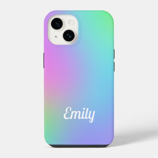 Personalisiert Pastel Gradient iPhone Hülle (Rückseite)
