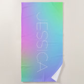 Personalisiert Pastel Gradient Strandtuch (Vorderseite)