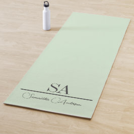 Personalisiert Pastel Green Mint Yoga Mat Yogamatte