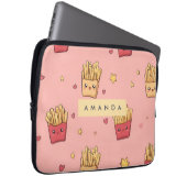 Personalisiert Pastel Kawaii French Fries Pattern Laptopschutzhülle (Vorne Rechts)