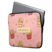Personalisiert Pastel Kawaii French Fries Pattern Laptopschutzhülle (Vorderseite Links)
