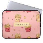 Personalisiert Pastel Kawaii French Fries Pattern Laptopschutzhülle (Vorderseite)