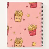 Personalisiert Pastel Kawaii French Fries Pattern Notizblock (Rückseite)