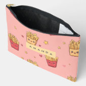Personalisiert Pastel Kawaii French Fries Pattern Zubehörtasche (Offen)