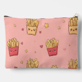 Personalisiert Pastel Kawaii French Fries Pattern Zubehörtasche (Rückseite)