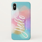 Personalisiert Pastel Paint Splotches Hallo Case-Mate iPhone Hülle (Rückseite)
