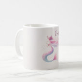 Personalisiert Pastel Pink Mermaid Tasse - Individ (Vorderseite Links)