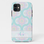 Personalisiert Pastel Rainbow Floral Mandala Mid M Case-Mate iPhone Hülle (Rückseite)
