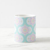 Personalisiert Pastel Rainbow Floral Mandala Mid M Kaffeetasse (Mittel)