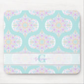 Personalisiert Pastel Rainbow Floral Mandala Mid M Mousepad (Vorne)