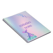 Personalisiert Pastel Rainbow Mermaid Notizblock (Rechte Seite)