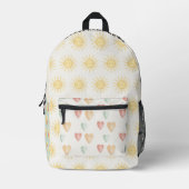 Personalisiert Pastel Sunshine Bedruckter Rucksack (Vorderseite)