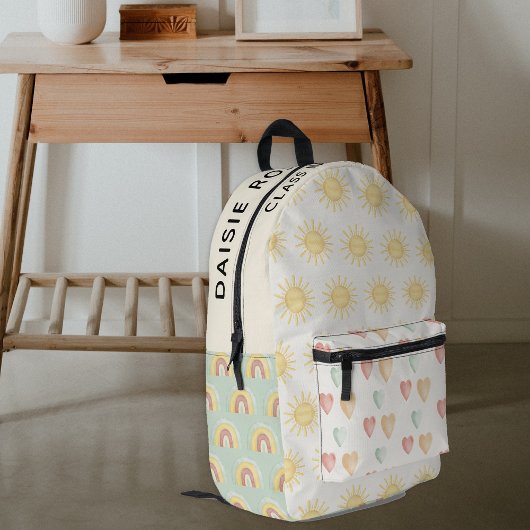 Personalisiert Pastel Sunshine Bedruckter Rucksack