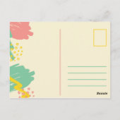 Personalisiert - Pastell farbige Pinselstriche Postkarte (Rückseite)